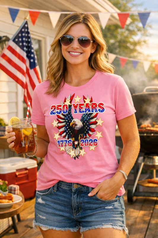250 Years Eagle T‑Shirt – 1776–2026 Semiquincentennial Patriotic Tee