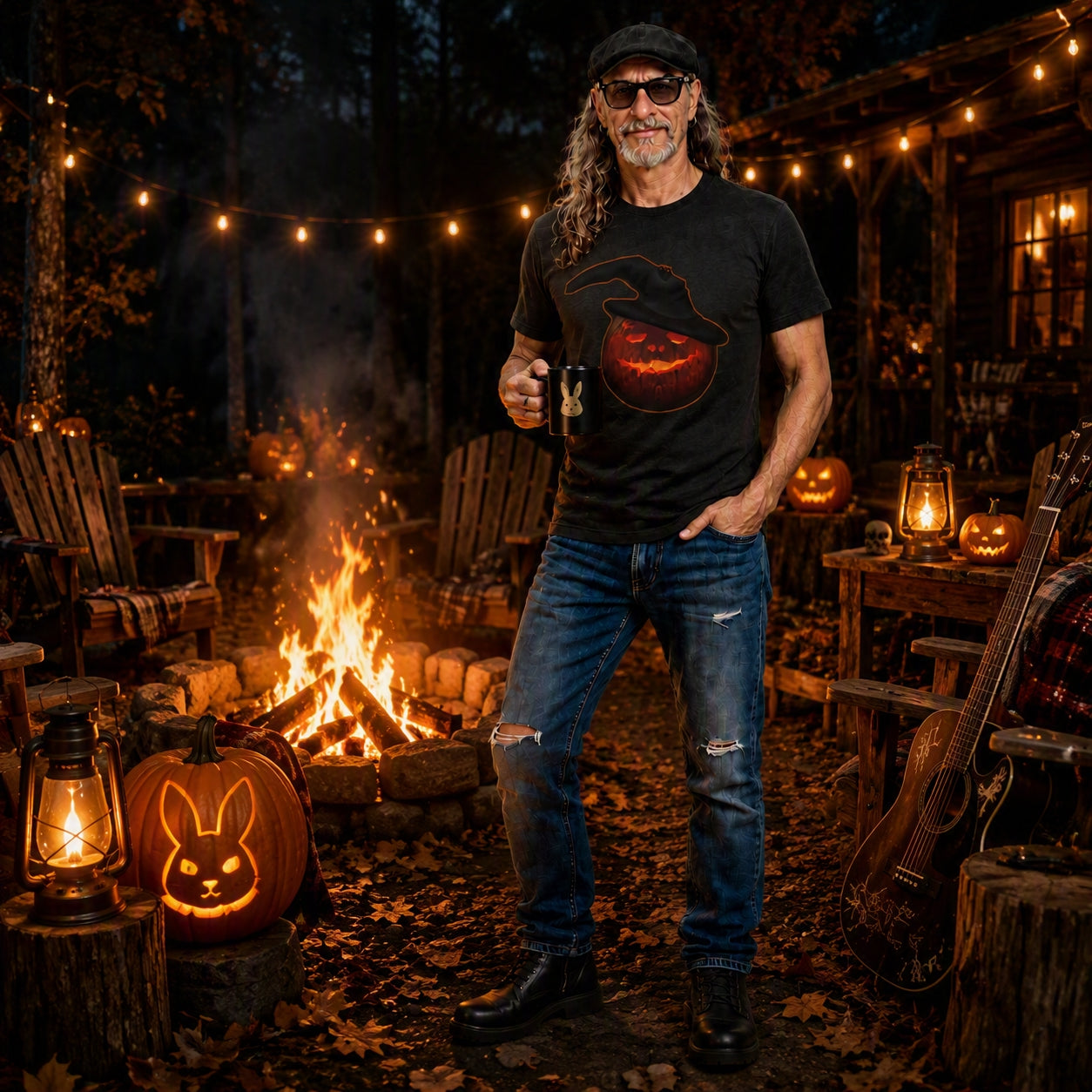 D💀R MISFITS™ Jack Glow Pumpkin Tee — DaddyRabbit's Den Halloween Collection