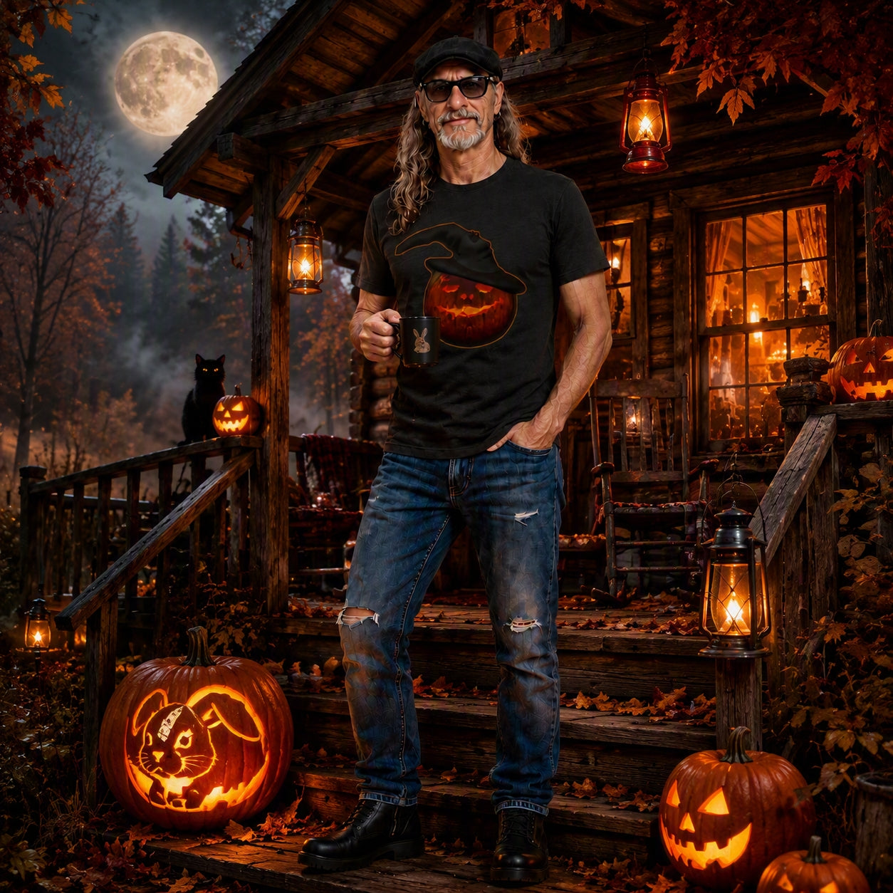 D💀R MISFITS™ Jack Glow Pumpkin Tee — DaddyRabbit's Den Halloween Collection