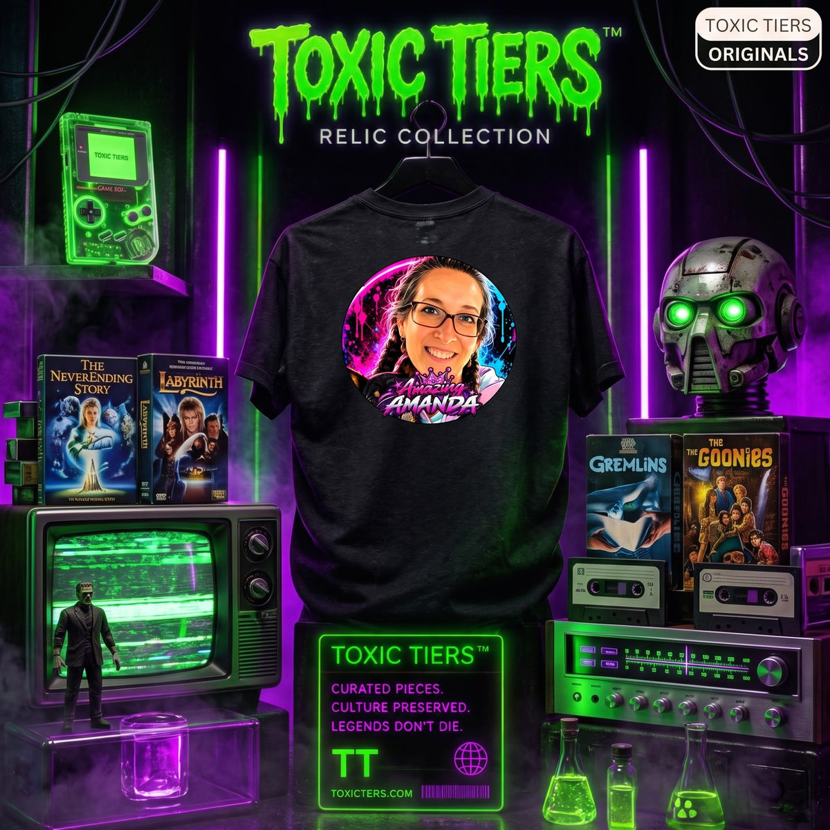 Toxic Tiers™ "Amazing Amanda" Back Print Lightweight Tee