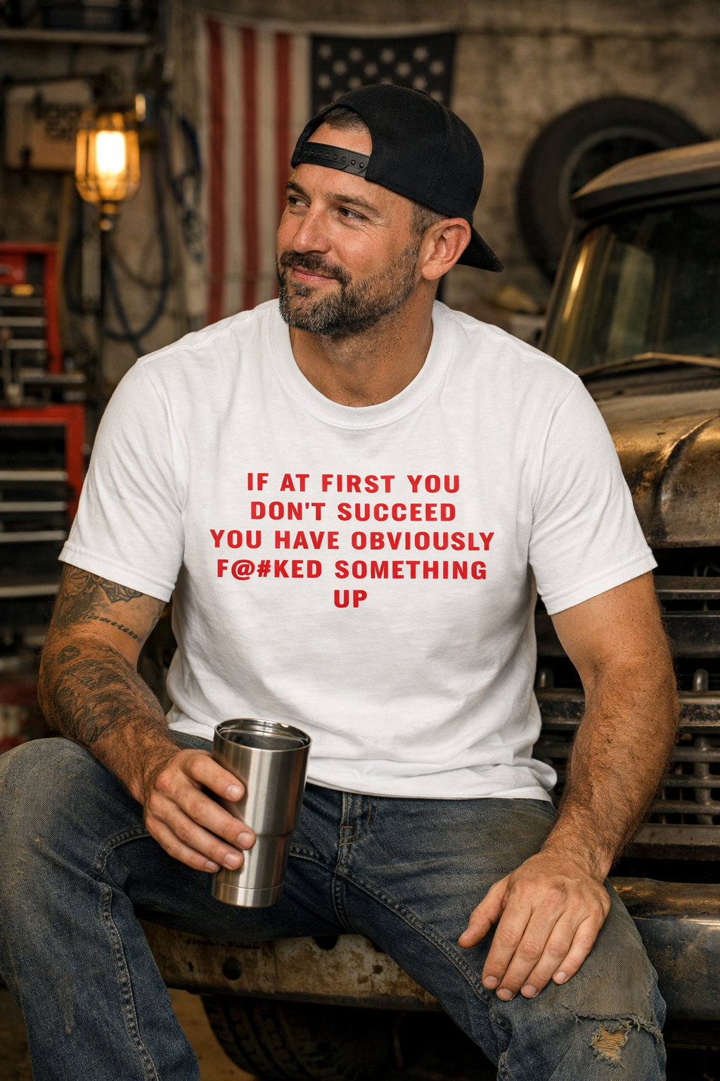 IF AT FIRST YOU DON’T SUCCEED Shirt | Sarcastic Tee | DaddyRabbit Streetwear