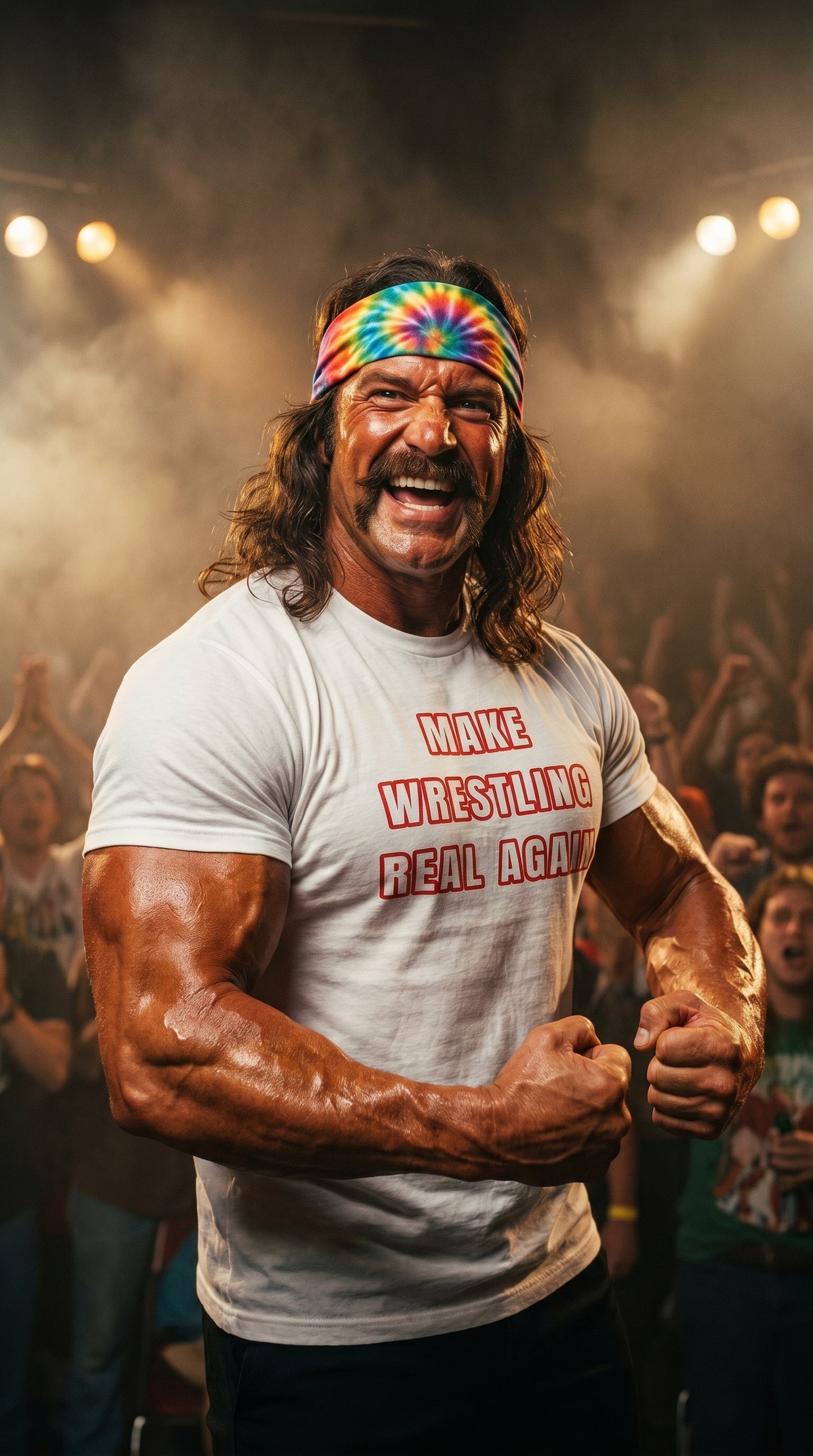 MAKE WRESTLING REAL AGAIN T‑Shirt | DR Wrestling Streetwear | Purple Vintage Fit