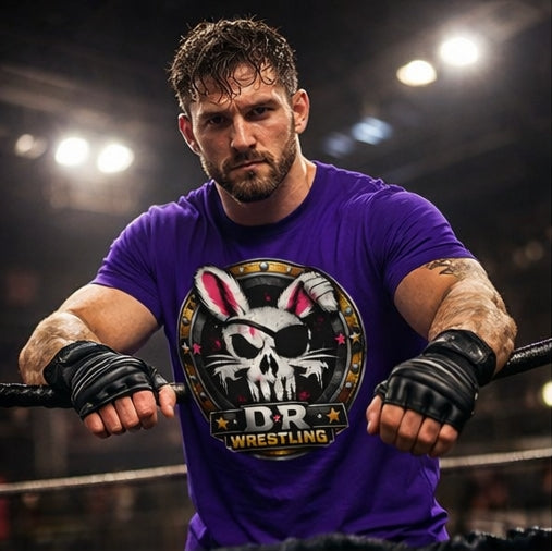 D.R. Wrestling Skull Rabbit Tee – Combat Line Premium Graphic Shirt