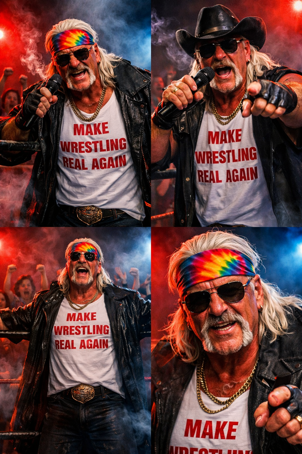MAKE WRESTLING REAL AGAIN T‑Shirt | DR Wrestling Streetwear | Purple Vintage Fit