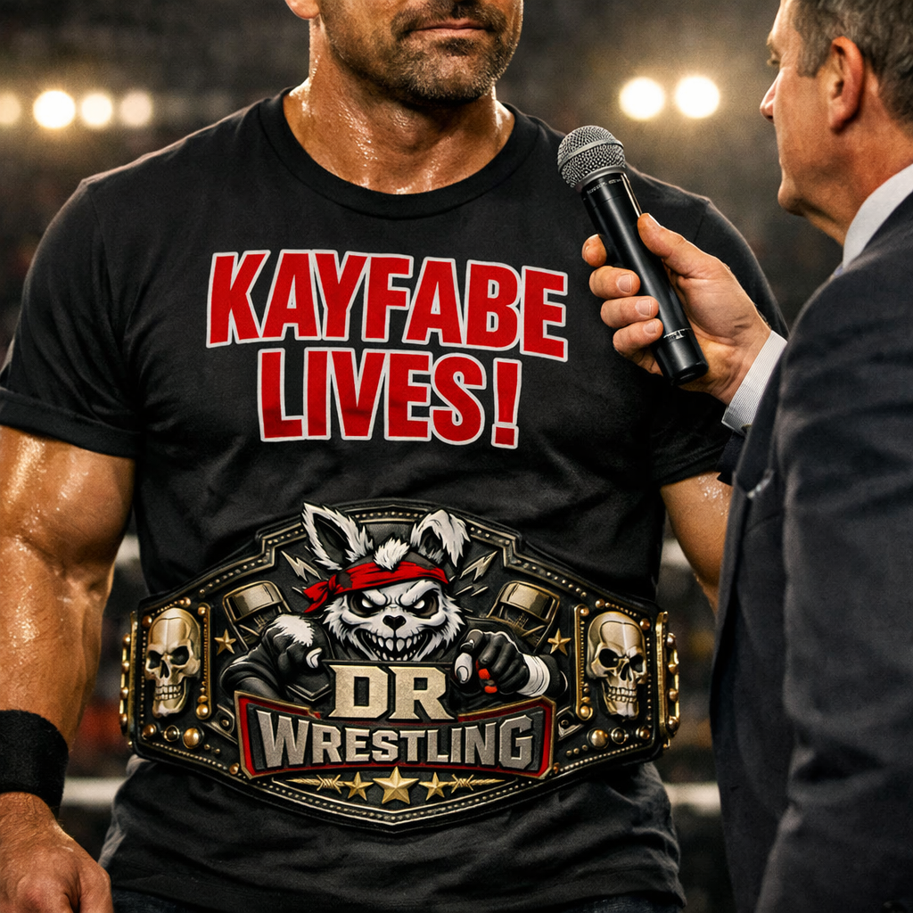 KAYFABE LIVES! | Wrestling Shirt | DaddyRabbit’s Combat Line