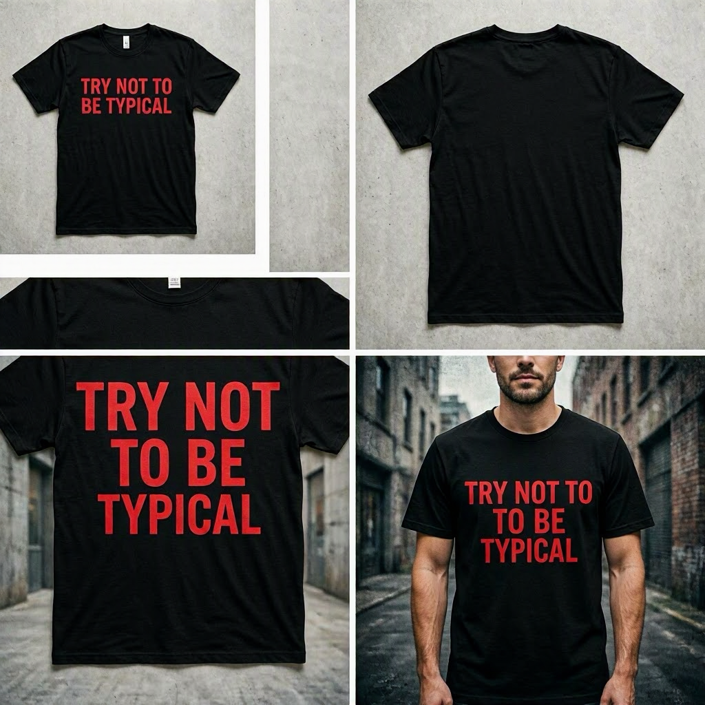 TRY NOT TO BE TYPICAL Tee — DaddyRabbit® Originals