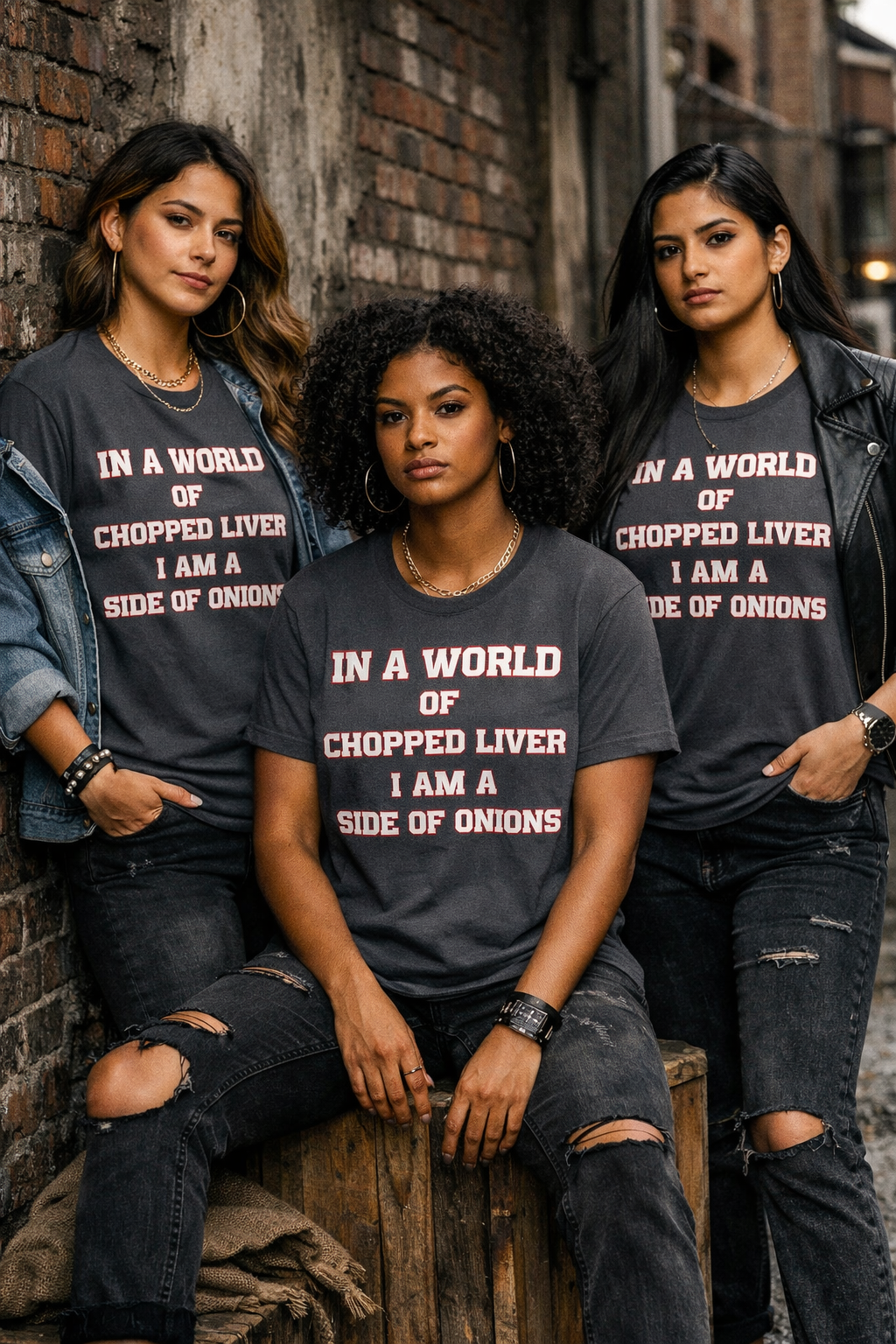 IN A WORLD OF CHOPPED LIVER Shirt | Funny Absurd Tee | DaddyRabbit Streetwear