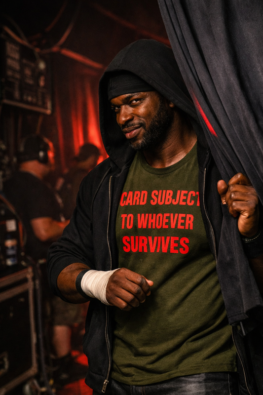 Card Subject to Whoever Survives T‑Shirt | Combat Line | DR Wrestling Apparel