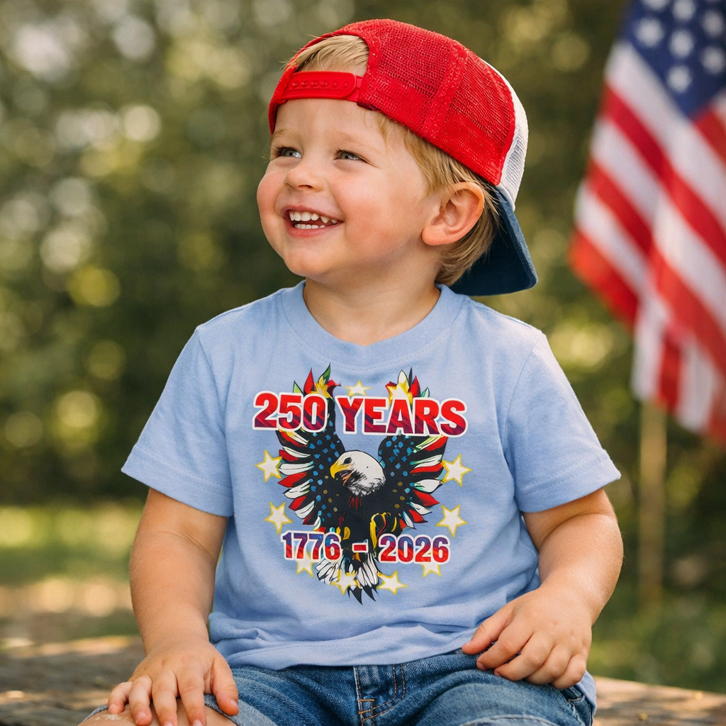 DR Miniroost – “250 Years” Toddler Tee (1776–2026 Edition)