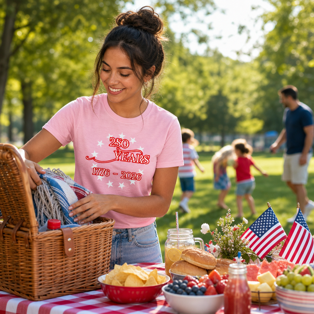 250 YEARS — 1776‑2026 Semiquincentennial Tee | The DaddyRabbit Patriotic Edition