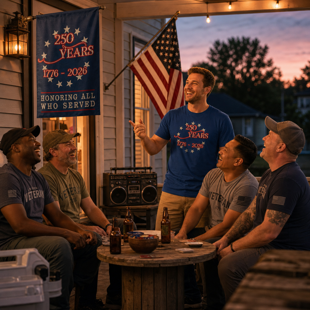 250 YEARS — 1776‑2026 Semiquincentennial Tee | The DaddyRabbit Patriotic Edition