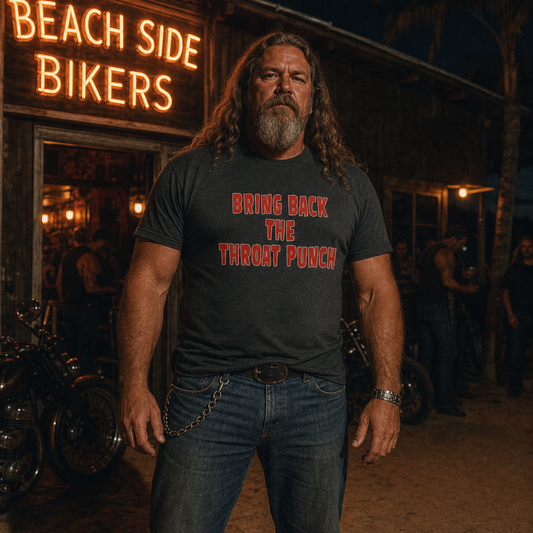 DR MISFITS™ “BRING BACK THE THROAT PUNCH” Graphic Tee — Dark Humor Streetwear Shirt